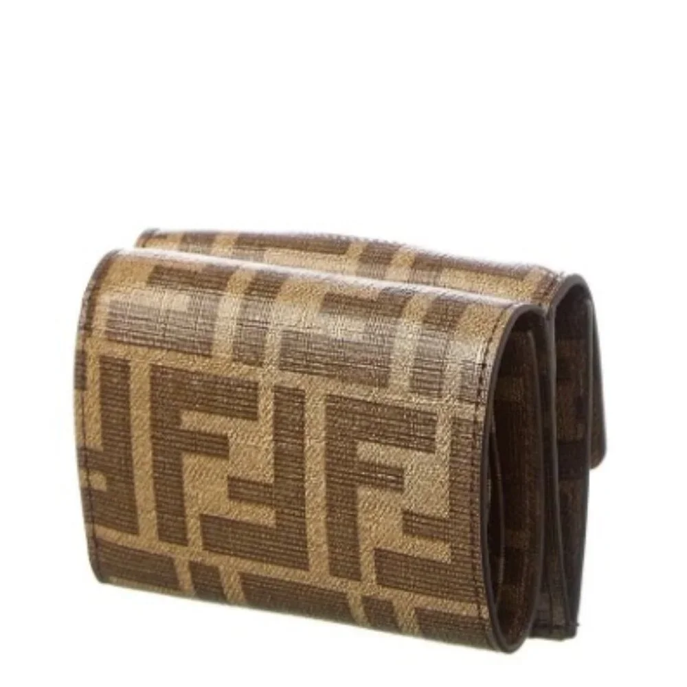 Authentic Fendi Micro Trifold Wallet Limited Edition Multicolor Print - Picture 6 of 8